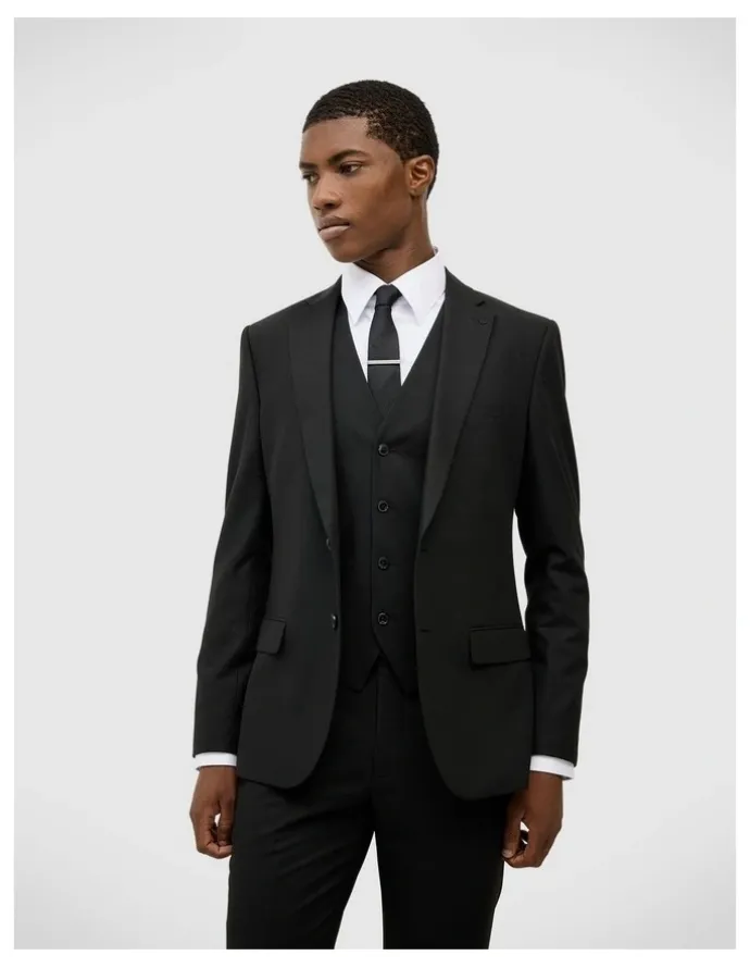 Politix Marco Tailored Jacket in Black