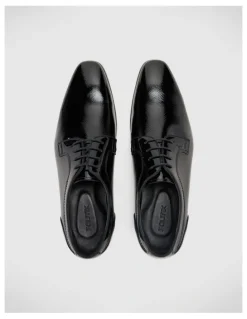 Politix Patent Derby Lace Up in Black
