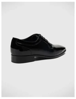 Politix Patent Derby Lace Up in Black