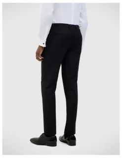 Politix Peter Black Tie Chintz Tuxedo Pant in Black Chintz