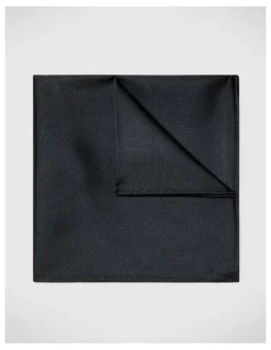 Politix Silk Pocket Square in Black
