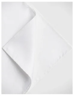 Politix Silk Pocket Square in White