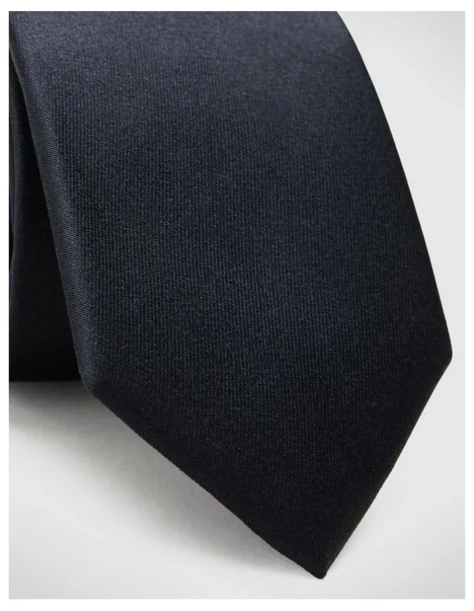 Politix Silk Satin Tie in Black