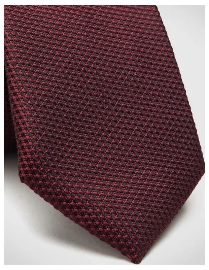 Politix Silk Textured Two-Tone Tie in Burgundy