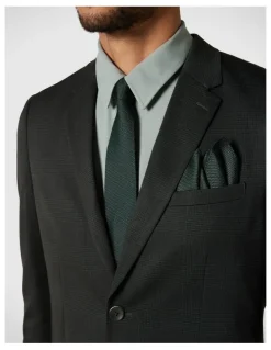 Politix Silk Textured Two-Tone Tie in Dark Green