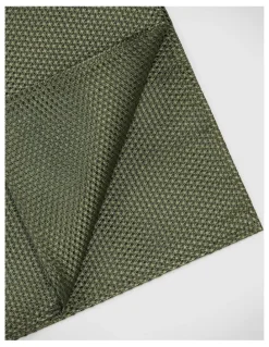 Politix Silk Textured Two-tone Pocket Square in Khaki