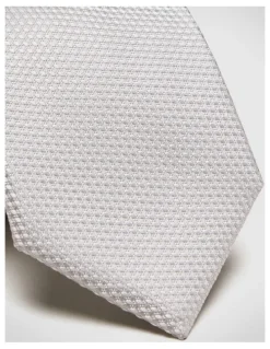Politix Silk Textured Two-tone Tie in Light Grey