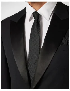 Politix Silk Textured Two-Tone Tie in Black