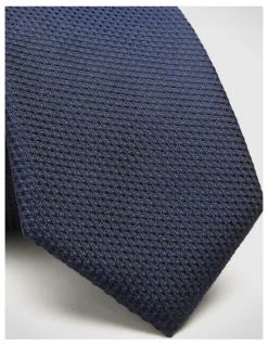 Politix Silk Textured Two-Tone Tie in Navy