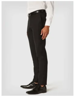 Politix Slim Fit Tuxedo Pant in Black Chintz