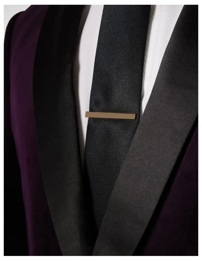 Politix Slim Line Metal Tie Pin in Gold