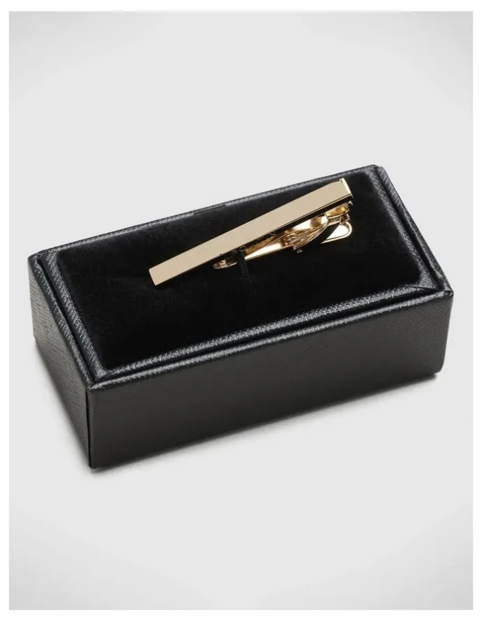 Politix Slim Line Metal Tie Pin in Gold