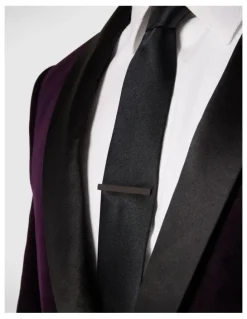 Politix Slim Line Metal Tie Pin in Gunmetal