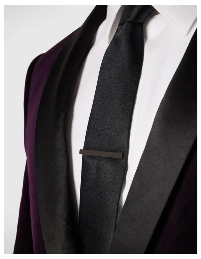 Politix Slim Line Metal Tie Pin in Gunmetal