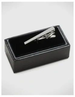 Politix Slim Line Metal Tie Pin in Silver