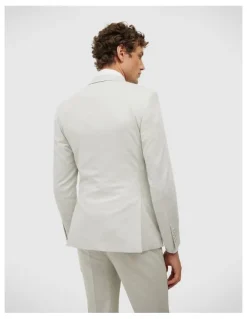Politix Textured Tailored Jacket in Light Grey