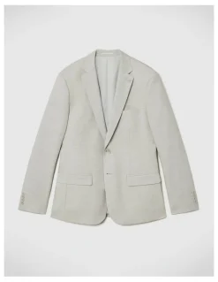 Politix Textured Tailored Jacket in Light Grey