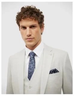 Politix Textured Tailored Jacket in Light Grey