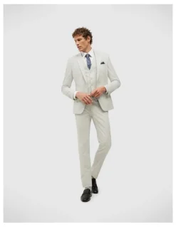Politix Textured Tailored Jacket in Light Grey
