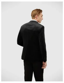 Politix Velvet Black Tie Tuxedo in Black