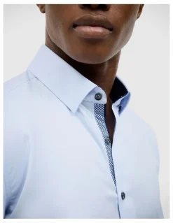 Politix Clint Textured Shirt in Sky