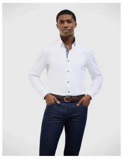Politix Clint Textured Shirt in White