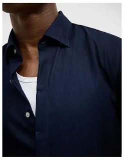 Politix Daniel Chambray Shirt in Ink