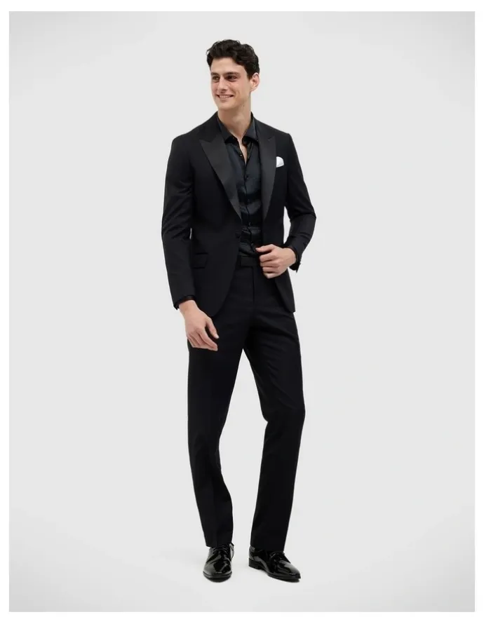 Politix Freddie Faux Silk Shirt in Black