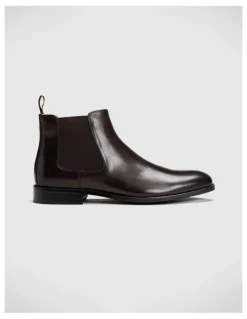 Politix Henshaw Chelsea Boot in Dark Brown