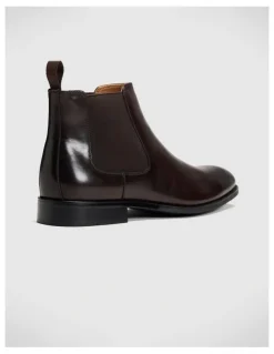 Politix Henshaw Chelsea Boot in Dark Brown