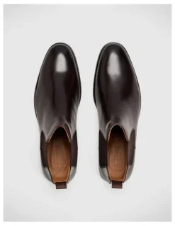 Politix Henshaw Chelsea Boot in Dark Brown