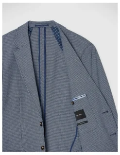 Politix James Textured Two-toned Blazer in Blue