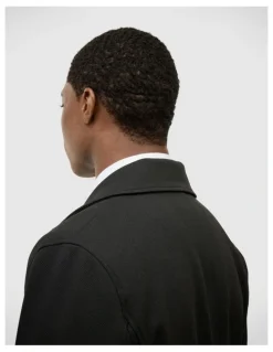 Politix Knight Double Breasted Performance Coat in Black