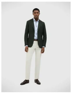 Politix Lawson Windowpane Check Blazer in Dk Khaki