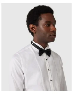 Politix Long Sleeve Fly Collar Shirt in White