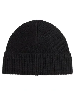Polo Ralph Lauren Bear Rib-Knit Beanie in Black