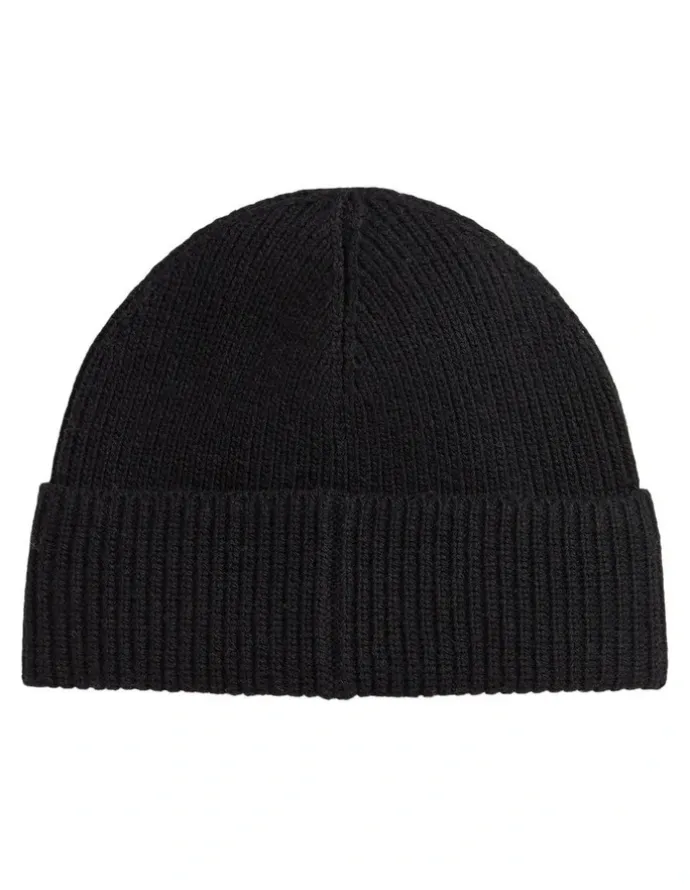 Polo Ralph Lauren Bear Rib-Knit Beanie in Black