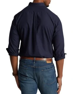 Polo Ralph Lauren Big & Tall Garment-Dyed Oxford Shirt in Navy