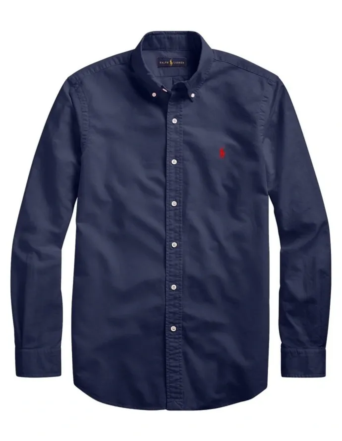 Polo Ralph Lauren Big & Tall Garment-Dyed Oxford Shirt in Navy