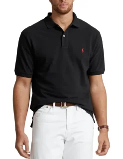 Polo Ralph Lauren Big & Tall he Iconic Mesh Polo Shirt in Black