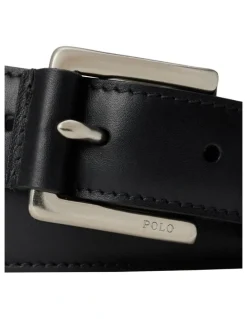 Polo Ralph Lauren Calfskin Dress Belt in Black