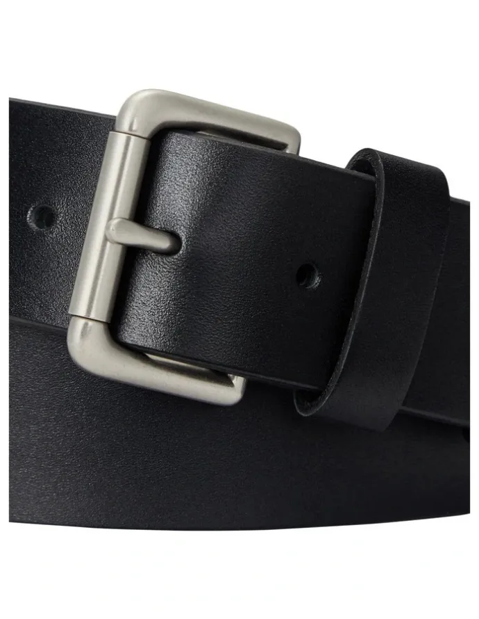 Polo Ralph Lauren Leather Roller-Buckle Belt in Black