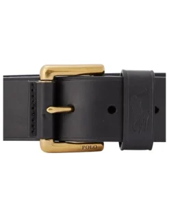 Polo Ralph Lauren Leather Dress Belt in Black