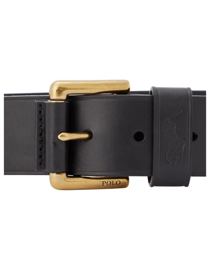 Polo Ralph Lauren Leather Dress Belt in Black