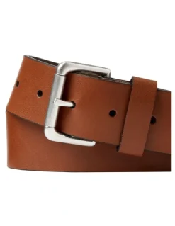Polo Ralph Lauren Leather Roller-Buckle Belt in Beige