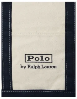 Polo Ralph Lauren Logo Canvas Medium Tote Bag in Natural