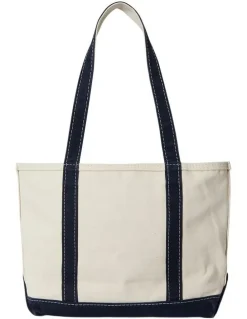 Polo Ralph Lauren Logo Canvas Small Tote Bag in Natural