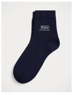 Polo Ralph Lauren Logo Cotton-Blend Half-Crew Socks