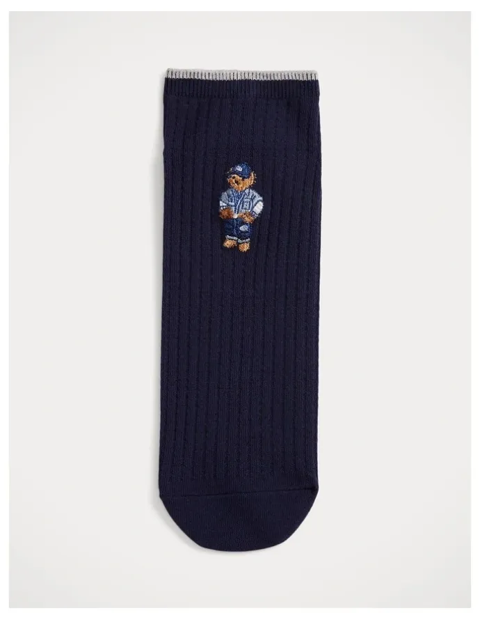 Polo Ralph Lauren Polo Bear Mini-Cable Quarter-Crew Socks