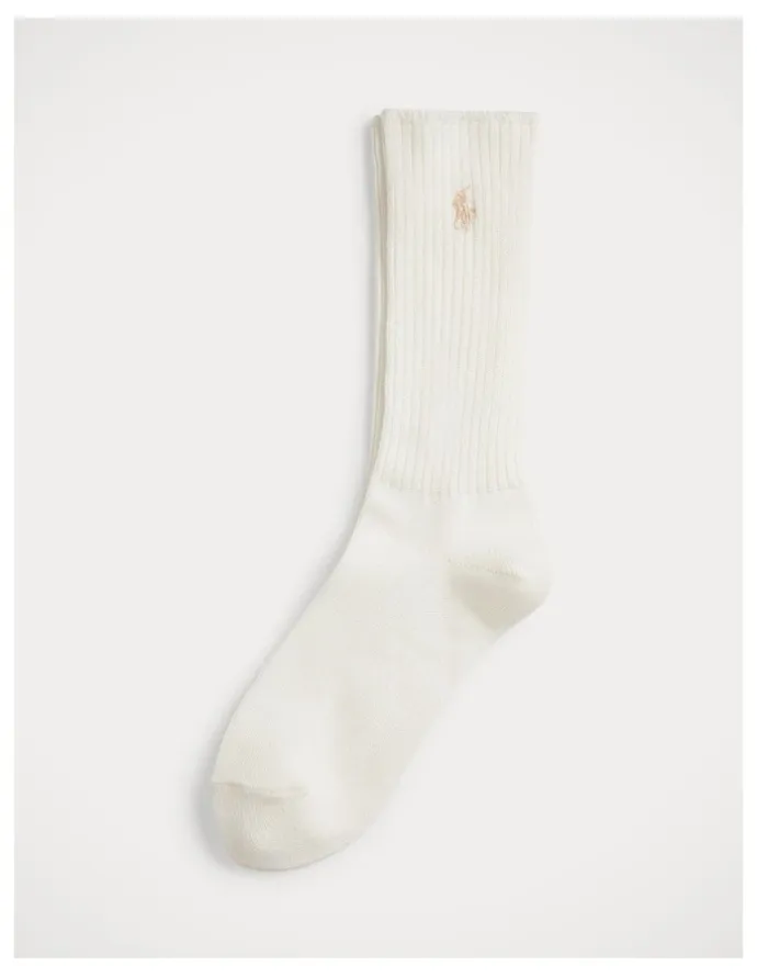 Polo Ralph Lauren Ribbed Cotton-Blend Crew Socks